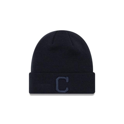 Blue Cleveland Indians Hat - New Era MLB Tonal Cuff Knit Beanie USA3841290